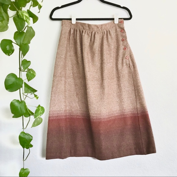 Vintage Dresses & Skirts - Vintage Ombré Midi Skirt